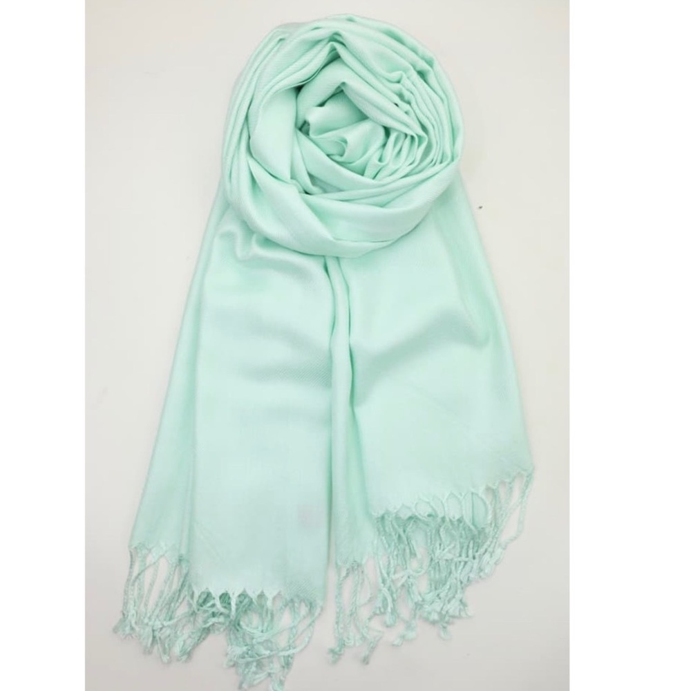 Mint Green Soft Silky Pashmina Scarf Shawl Wrap